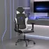 Scaun de gaming de masaj, negru și portocaliu, piele ecologică GartenMobel Dekor