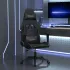 Scaun de gaming de masaj, negru, piele ecologică GartenMobel Dekor