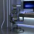 Scaun de gaming de masaj, negru, piele ecologică GartenMobel Dekor