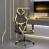 Scaun de gaming de masaj, alb și roz, piele ecologică GartenMobel Dekor