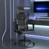 Scaun de gaming de masaj, negru, piele ecologică GartenMobel Dekor