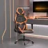Scaun de gaming de masaj, alb și roz, piele ecologică GartenMobel Dekor