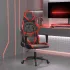 Scaun de gaming de masaj, alb și roz, piele ecologică GartenMobel Dekor