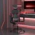 Scaun de gaming de masaj, negru, piele ecologică GartenMobel Dekor