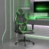 Scaun de gaming de masaj, alb și roz, piele ecologică GartenMobel Dekor