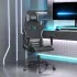 Scaun de gaming cu masaj, negru și portocaliu, textil GartenMobel Dekor