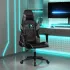 Scaun de gaming de masaj, negru și albastru, piele ecologică GartenMobel Dekor