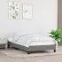 Cadru de pat fără saltea, gri închis, 90x190 cm, textil GartenMobel Dekor