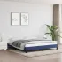 Cadru de pat fără saltea, maro închis, 160x200 cm, textil GartenMobel Dekor