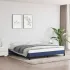 Cadru de pat fără saltea, albastru, 180x200 cm, textil GartenMobel Dekor