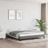 Cadru de pat fără saltea, gri închis, 160x200 cm, textil GartenMobel Dekor