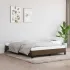Cadru de pat fără saltea, maro închis, 140x200 cm, textil GartenMobel Dekor