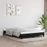 Cadru de pat fără saltea, maro închis, 140x200 cm, textil GartenMobel Dekor