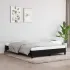 Cadru de pat fără saltea, negru, 140x200 cm, textil GartenMobel Dekor