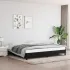 Cadru de pat fără saltea, negru, 200x200 cm, textil GartenMobel Dekor