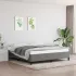 Cadru de pat fără saltea, maro închis, 180x200 cm, textil GartenMobel Dekor