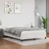 Cadru de pat fără saltea alb 120x190 cm piele artificială GartenMobel Dekor