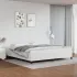 Cadru de pat fără saltea alb 120x190 cm piele artificială GartenMobel Dekor