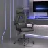 Scaun de gaming pivotant, negru, piele ecologică GartenMobel Dekor