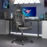 Scaun de gaming pivotant, alb și roz, piele ecologică GartenMobel Dekor
