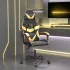 Scaun de gaming pivotant, negru, piele ecologică GartenMobel Dekor