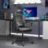 Scaun de gaming pivotant/suport picioare negru/oranj piele eco GartenMobel Dekor