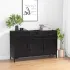 Servantă, negru, 110x35x70 cm, lemn masiv de pin reciclat GartenMobel Dekor