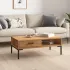 Măsuță de cafea, negru, 90x50x35 cm, lemn masiv de pin reciclat GartenMobel Dekor