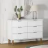 Dulap TV „MOLDE” alb, 113x40x80 cm, din lemn masiv de pin GartenMobel Dekor