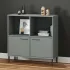 Bibliotecă cu picioare metalice OSLO, maro, 90x35x90,5 cm, lemn GartenMobel Dekor