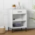 Dulap consolă cu picioare metalice „OSLO”, gri, lemn masiv pin GartenMobel Dekor