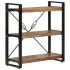 Bibliotecă cu 3 niveluri, 77x30x80 cm, lemn masiv reciclat/fier GartenMobel Dekor