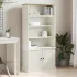 Bibliotecă „VIGO”, alb, 85x35x170 cm, lemn masiv de pin GartenMobel Dekor