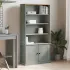 Bibliotecă „VIGO”, alb, 85x35x170 cm, lemn masiv de pin GartenMobel Dekor
