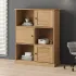 Bibliotecă VIGO, gri, 90x35x114,5 cm, lemn masiv de pin GartenMobel Dekor