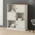 Bibliotecă VIGO, gri, 90x35x114,5 cm, lemn masiv de pin GartenMobel Dekor