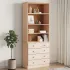 Bibliotecă cu sertare „ALTA” alb 77x35x186,5 cm lemn masiv pin GartenMobel Dekor