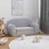 Canapea extensibilă copii 2 locuri gri deschis/stele pluș moale GartenMobel Dekor