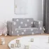 Canapea extensibilă de copii cu 2 locuri, antracit, pluș moale GartenMobel Dekor