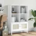 Bibliotecă SENJA aspect ratan maro 90x35x130 cm lemn masiv pin GartenMobel Dekor