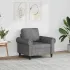 Canapea cu 3 locuri, gri deschis, material 180CM catifea GartenMobel Dekor
