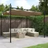 Pergola cu acoperiș retractabil, gri taupe, 395x292x230 cm GartenMobel Dekor