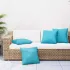 Perne decorative În carouri 4 pcs Carouri Negre 50 x 50 cm GartenMobel Dekor
