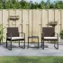 Set mobilier de grădină cu perne, 3 piese, negru, PP ratan GartenMobel Dekor