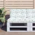 Pernă de paleți, model frunze, 80x40x12 cm, textil GartenMobel Dekor
