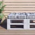 Pernă pentru paleți model frunze 58x58x10 cm, țesătură Oxford GartenMobel Dekor