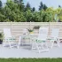 Perne pentru scaune 4 pcs Verde și alb 50 x 50 x 4 cm GartenMobel Dekor