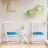 Perne de scaun, 4 buc., alb crem, 40x40x7 cm, textil oxford GartenMobel Dekor