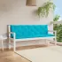 Perne bancă de grădină, 2 buc., turcoaz, 120x50x7 cm, textil GartenMobel Dekor