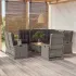 Set mobilier relaxare grădină 4 piese cu perne poliratan negru GartenMobel Dekor